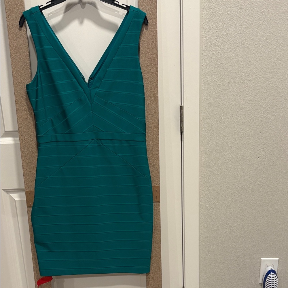 Guess Turquoise Sleeveless Midi Dress